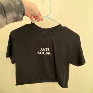 Black Crop Top Shirt